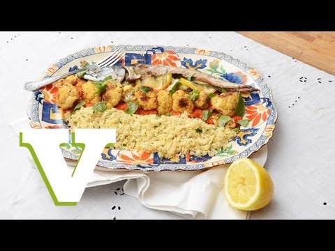 Baked Mackerel WIth Roasted Cauliflower And Romesco Sauce: Rosie's Brixton Kitchen