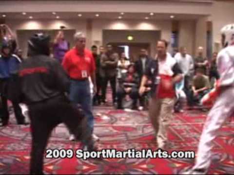 Marcel Jones v Jamal Albini - Men's light MW point sparring - 2009 Amerikick Internationals