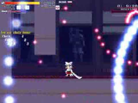 Touhou Katsugeki Kidan Lord Tenma boss battle (No Damage,No Magic)