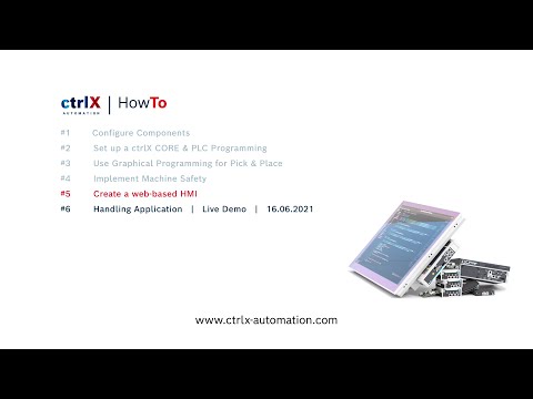 [EN] Bosch Rexroth ctrlX developR (Season 2) – How to #5 Create a web-based HMI