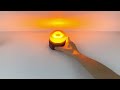 Batériový LED maják - 36x LED / oranžový / ECE R65 / magnet (114x104mm) - Video Youtube