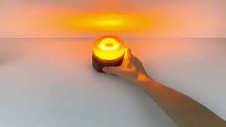 AKU LED maják, 36xLED oranžový, magnet, ECE R65