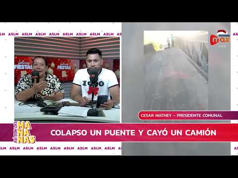 Colapso del puente: un camión cayó entre La Pelada e Ituzaingó
