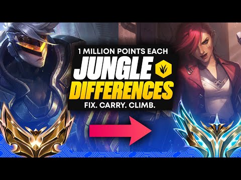 JUNGLE DIFFERENCES: Gold Vs Challenger With 1 MILLION Points On Vi Each | Fix Your Mistakes!
