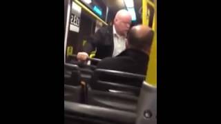 Drunk Scottish fighting on the bus