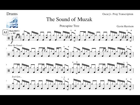 [PDT] Porcupine Tree - The Sound of Muzak Drum Transcription Sheet (Preview)
