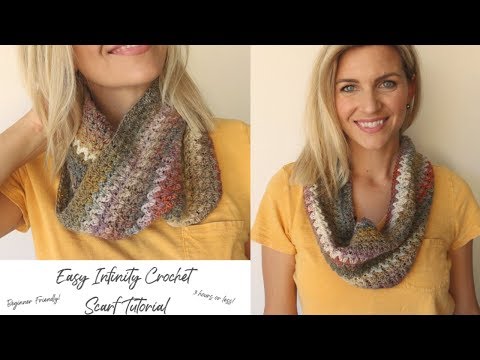 Easy Infinity Crochet Scarf - Beginner Friendly and Fast!