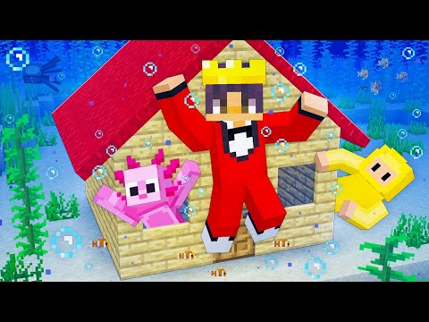 Living In A UNDERWATER HOUSE For 24 Hours In Minecraft!