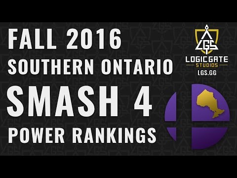 Southern Ontario Smash 4 Power Ranking - Fall 2016