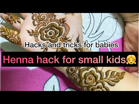 Henna hack for small kids😍👧| mehndi hacks and tricks | mehendi hack | useful henna hack for artist