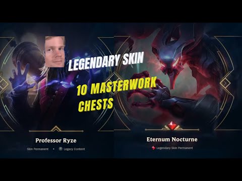 Opening 10+ Masterwork Chest again | Legendary skin + Re-roll | League of Legends