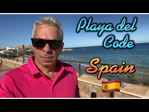 4K.9 Minutes Walking Tour in the Town Pilar de la Horadada, Playa del Conde Beach, Alicante, Spain