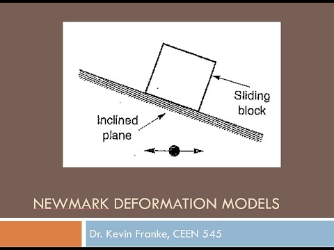 CEEN 545 - Lecture 29 - Newmark Sliding Block Models for Predicting Seismic Slope Deformations