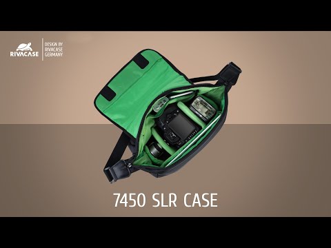 RIVACASE Messenger Bag for SLR - Juodas video