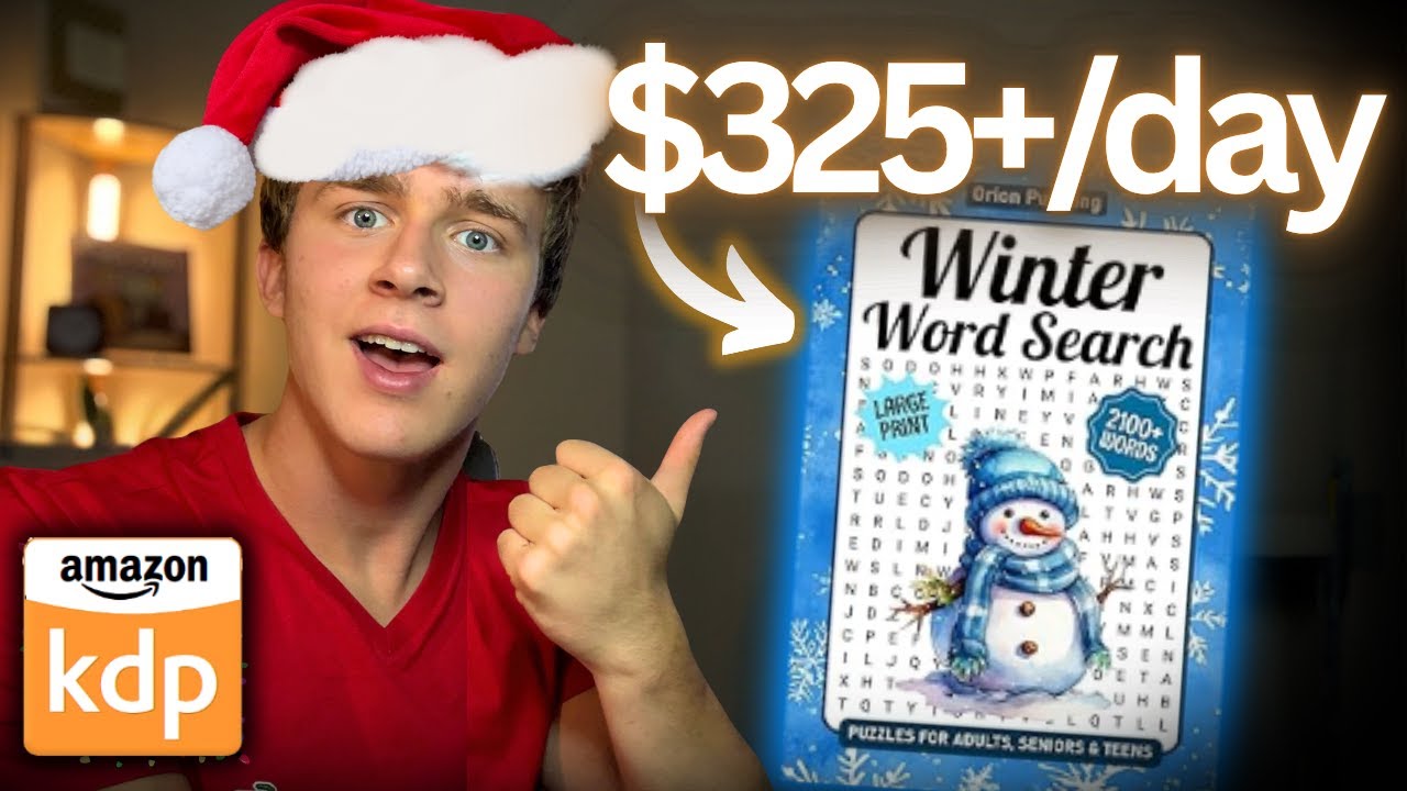 How to make $325/day selling Christmas Word Search books on Amazon KDP (Full AI tutorial)