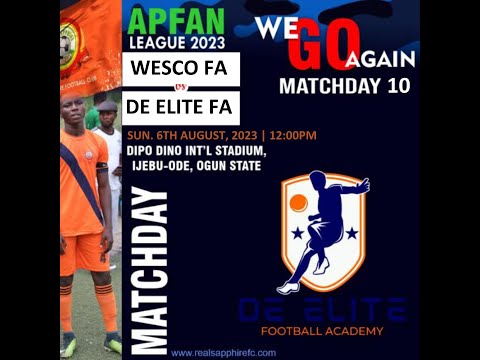 WESCO FA vs DE ELITE FA  - APFAN SUPER LEAGUE 2023