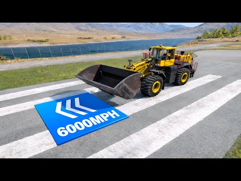 Cars VS dash plate 6000Mph Challenge in Beamng Drive!
