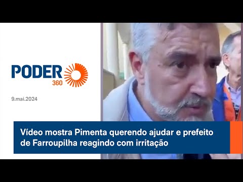 Vídeo mostra Pimenta querendo ajudar e prefeito de Farroupilha reagindo com irritação