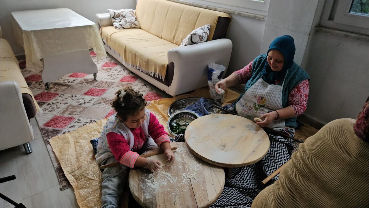 ‼️KÖY USULÜ KUZİNEDE GÖZLEME AÇMASI BENDEN PİŞİRMESİ EMMİ KIZINDAN 🔥🔥