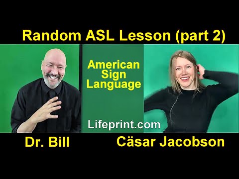 American Sign Language ASL Advanced Vocabulary 1 A