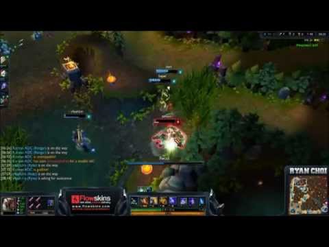 Rengar vs Sivir & Morgana 1v2 bot
