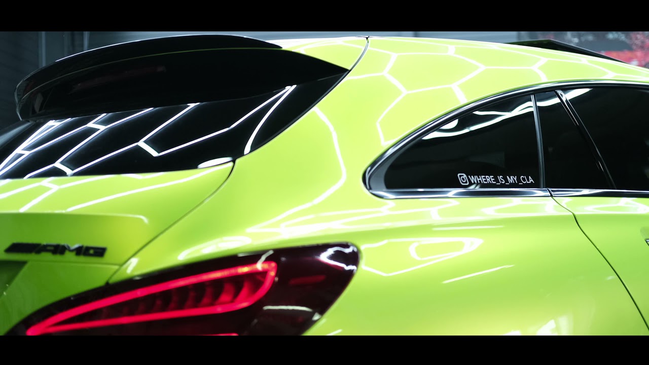 Mercedes CLA 45 AMG Shooting Brake / Teckwrap Acid Lime by Nguyen Teint