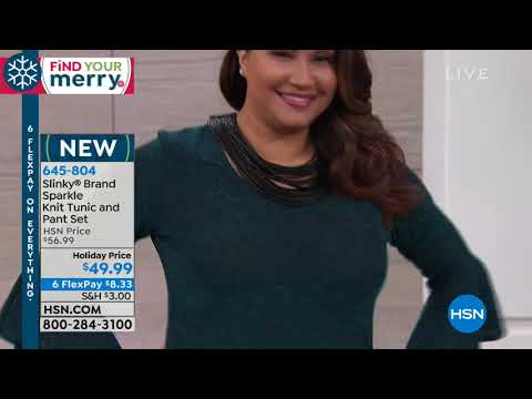 HSN | Slinky Brand Fashions 12.08.2018 - 08 AM