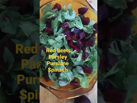 Red beets with Purslane Salad #short