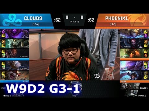 Cloud 9 vs Phoenix1 Game 1 | S7 NA LCS Spring 2017 Week 9 Day 2 | C9 vs P1 G1 W9D2