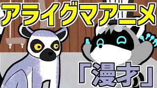 ワオキツネザルと漫才【アライグマアニメ】