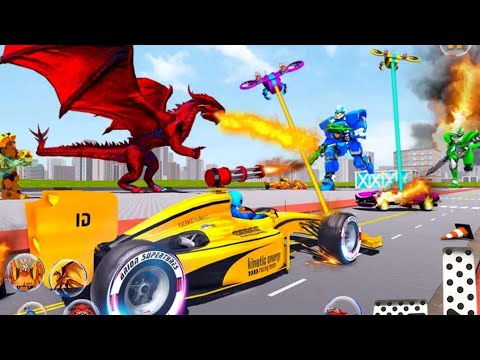 Formula Car Robot Transform- Flying Dragon Robot 2021 Games Androit Game Play #01 Video