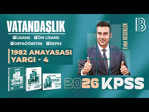 27)2026 KPSS Vatandaşlık –1982 Anayasası Yargı 4 –Yargıtay–Danıştay –HSK –Sayıştay – Uyuşmazlık Mah.