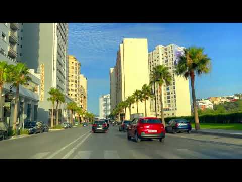 Tangier 2022 driving downtown , 4K HDR , Morocco Africa Person Walking