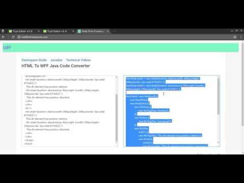 Refactored Java Option In Html To Wff Java Code Converter