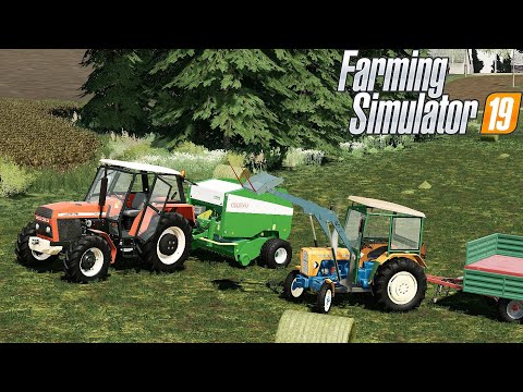 FS 19 | OLD FARM | Timelapse # 70. Baling hay with a new baler. Pouring honey into jars.