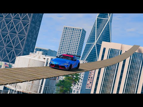 Mobil vs Suspension Bridge #2 - BeamNG Drive