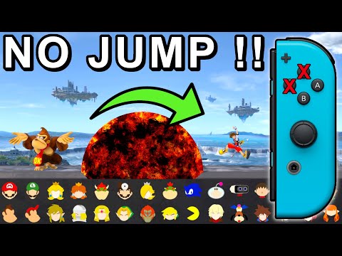 Who Can Go Over The Lava Ball Without Jumping ? No Jump Challenge  - Super Smash Bros. Ultimate