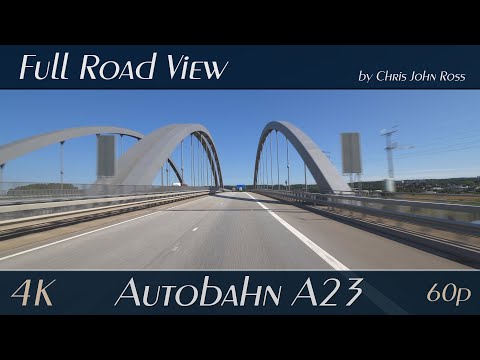 Autobahn (A23), Germany: RP Steinburg - Hohenfelde - Lägerdorf - Itzehoe-Nord - 4K (2160p/60p) UHD