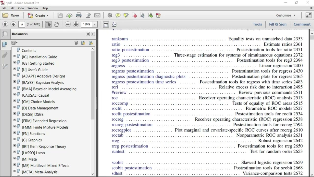 PDF documentation in Stata 18
