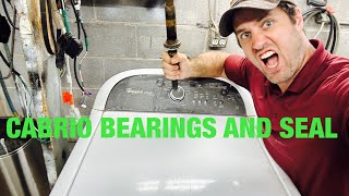 Whirlpool Cabrio washer very loud in spin | bearings, shaft and seal swap | also susp rods