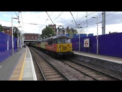 (HD) Colas Rail 56113 + 56087 pass West Hampstead working 6V63 - 16/8/14
