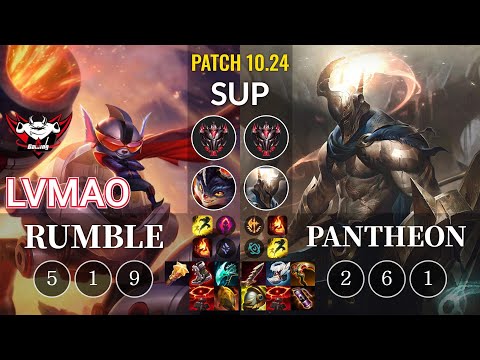 JDG LvMao Rumble vs Pantheon Sup - KR Patch 10.24
