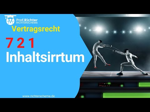 Vertragsrecht Anfechtung 7 2 1 Inhaltsirrtum