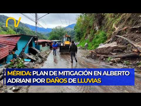 Autoridades de Mérida ejecutan plan de mitigación en Alberto Adriani ante afectaciones por lluvias