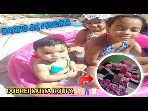 vlog parte 2 /TOMARAM BANHO DE PISCINA +ROTINA COM AS MENINAS 😊☉🏊