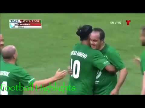 Atletico Madrid VS Rest Of The World Legends-/All Goals And Highlights 2017•