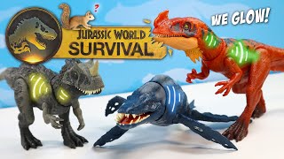 Download lagu Jurassic World SURVIVAL Dinosaur Wild Roar Light-Up Glows Effects Mattel Toys Review mp3