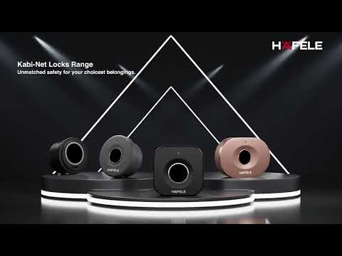 Hafele Kabi-Iris Cabinet Lock, Black Matt, Capacitive Fingerprint Access, Status Indicator, Smart Lock for Cabinet and Drawers