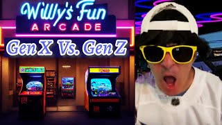 🕹️🕹️Willy's Fun Arcade!!! | Gen X Vs. Gen Z 🕹️🕹️#genx #retrogames #comedy