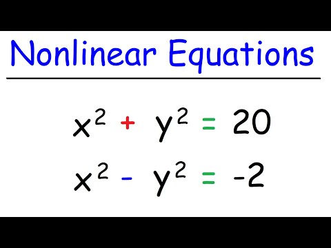 How To Solve Systems of Nonlinear Equations Video